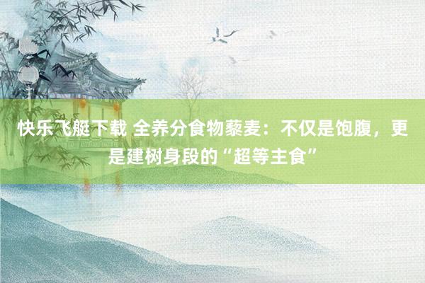 快乐飞艇下载 全养分食物藜麦：不仅是饱腹，更是建树身段的“超等主食”