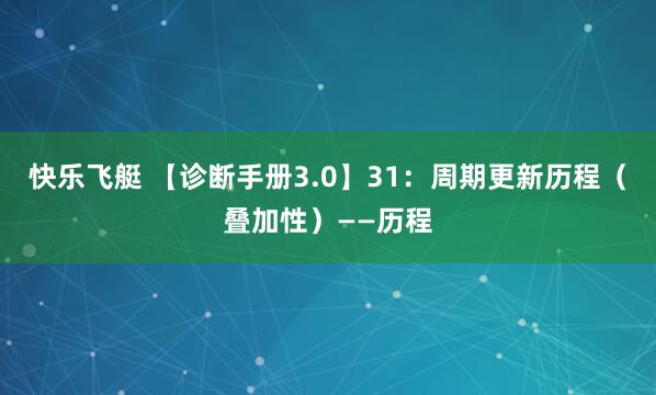 快乐飞艇 【诊断手册3.0】31：周期更新历程（叠加性）——历程