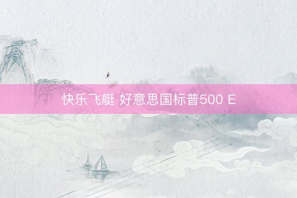 快乐飞艇 好意思国标普500 E